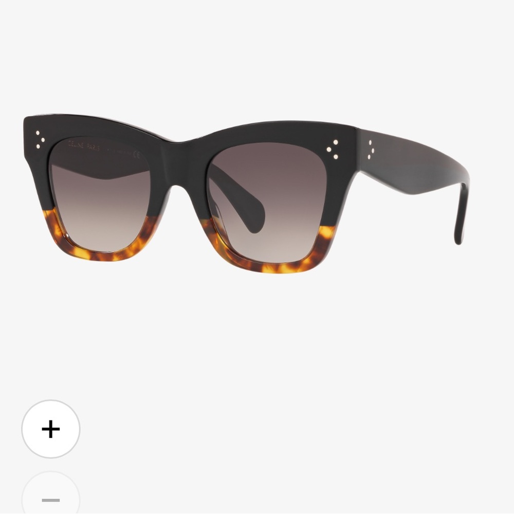 Celine Cateye Black and Tortoise Sunglasses